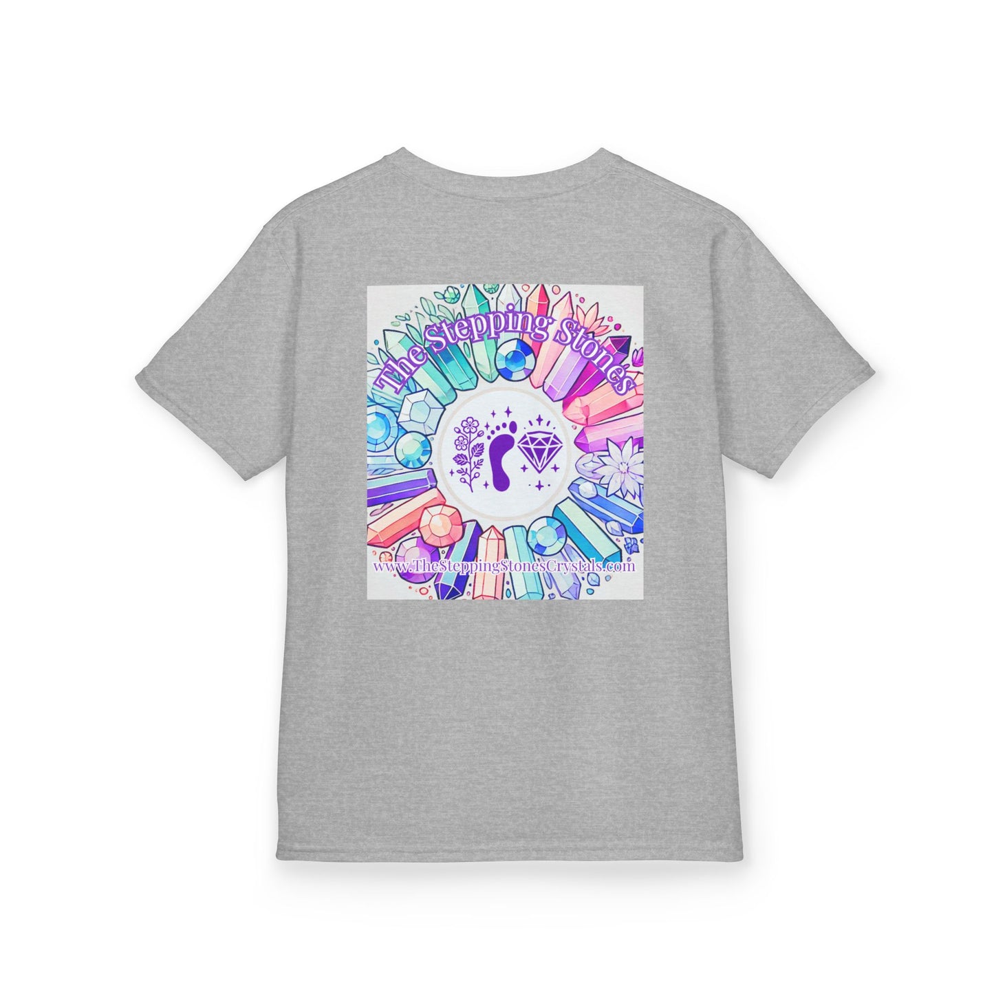 'Manifesting Snacks, Crystals, and Good Energy' Kids TShirt