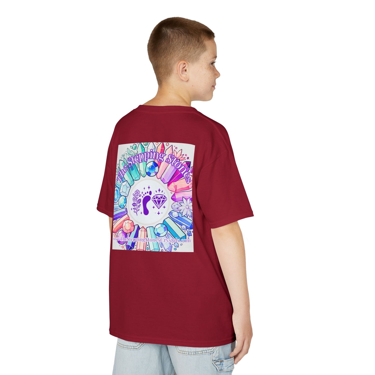 'Manifesting Snacks, Crystals, and Good Energy' Kids TShirt