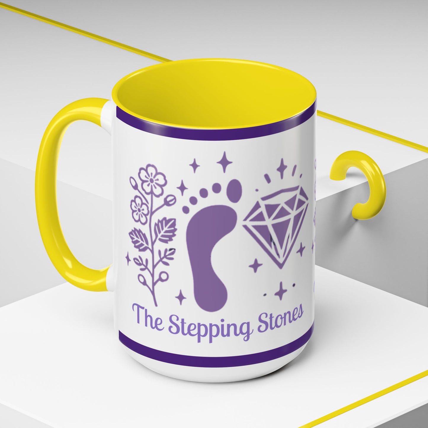 Accent Coffee Mug - "The Stepping Stones" Design - 11oz & 15oz
