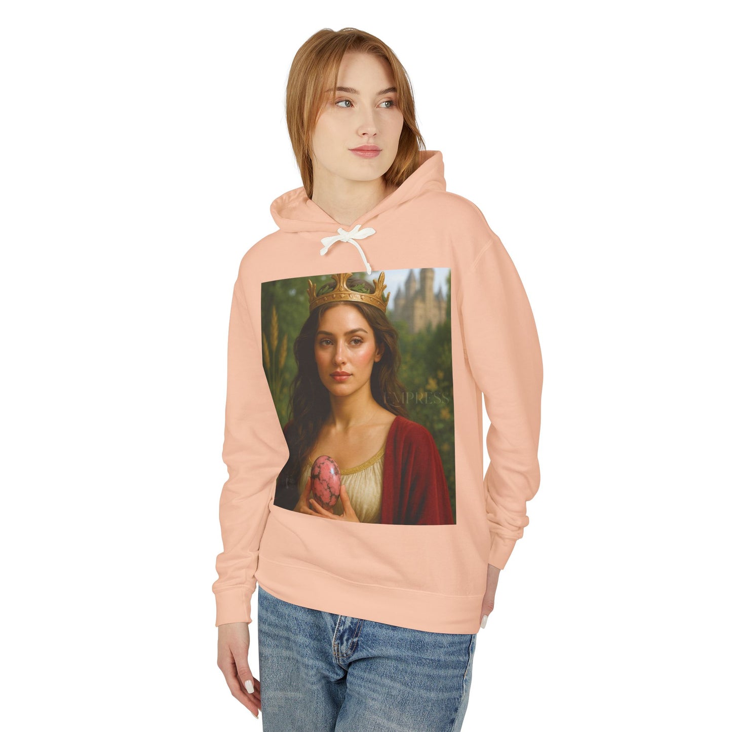Empress Rhodonite Unisex Lightweight Hooded Sweatshirt