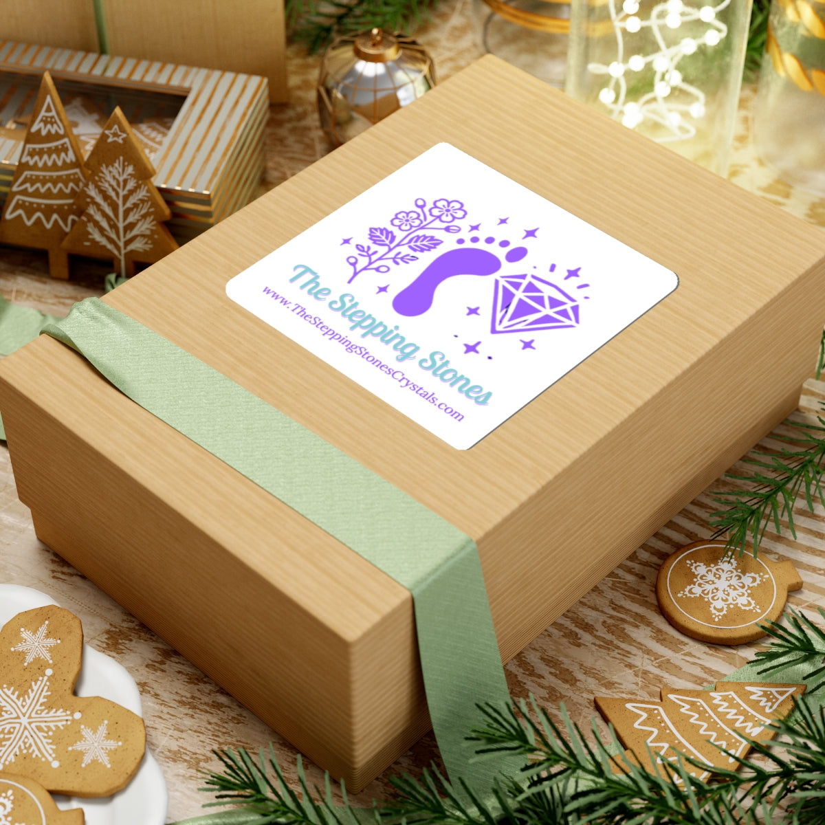 The Stepping Stones Logo White Sticker