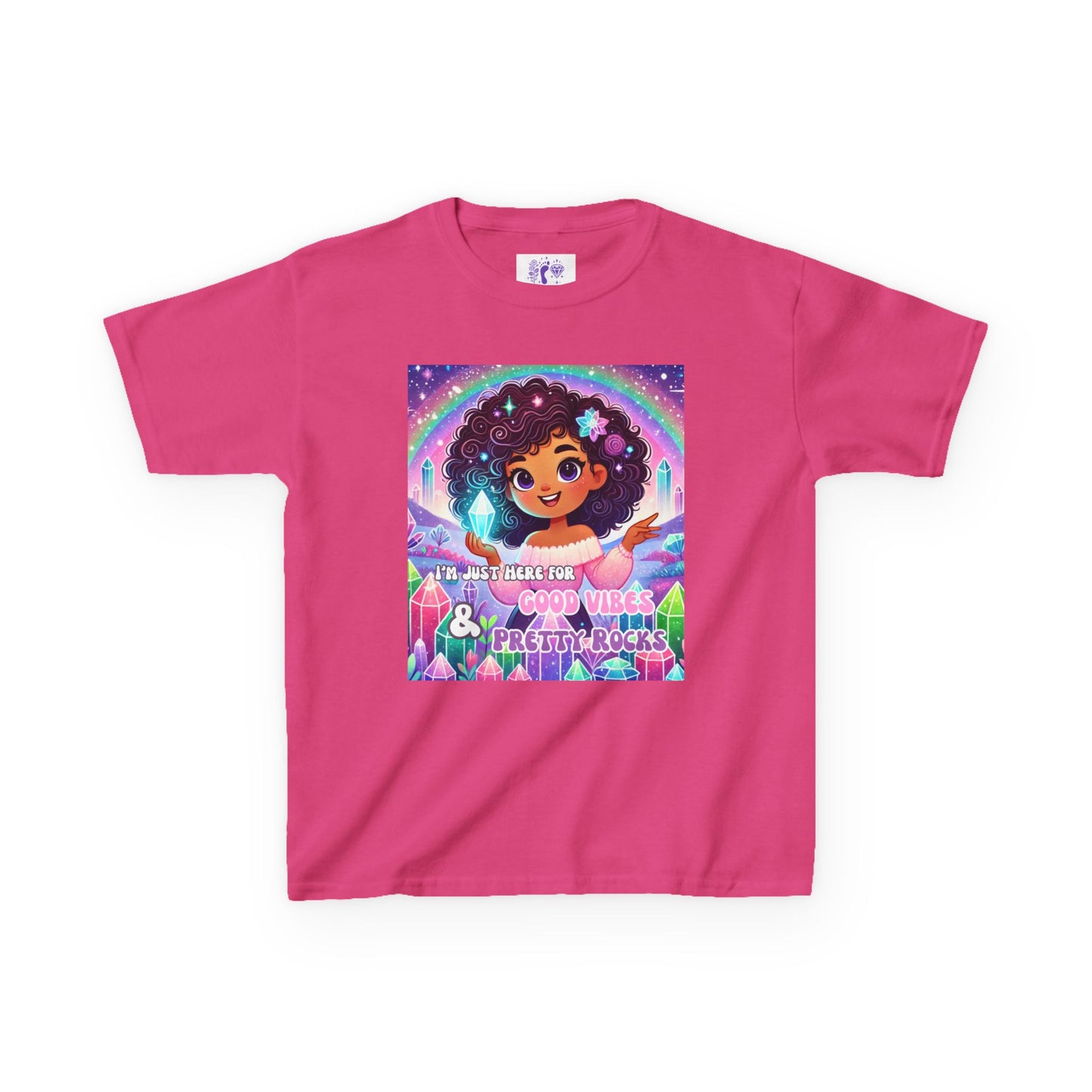 'I'm Just Here for Good Vibes and Pretty Rocks' Kids TShirt