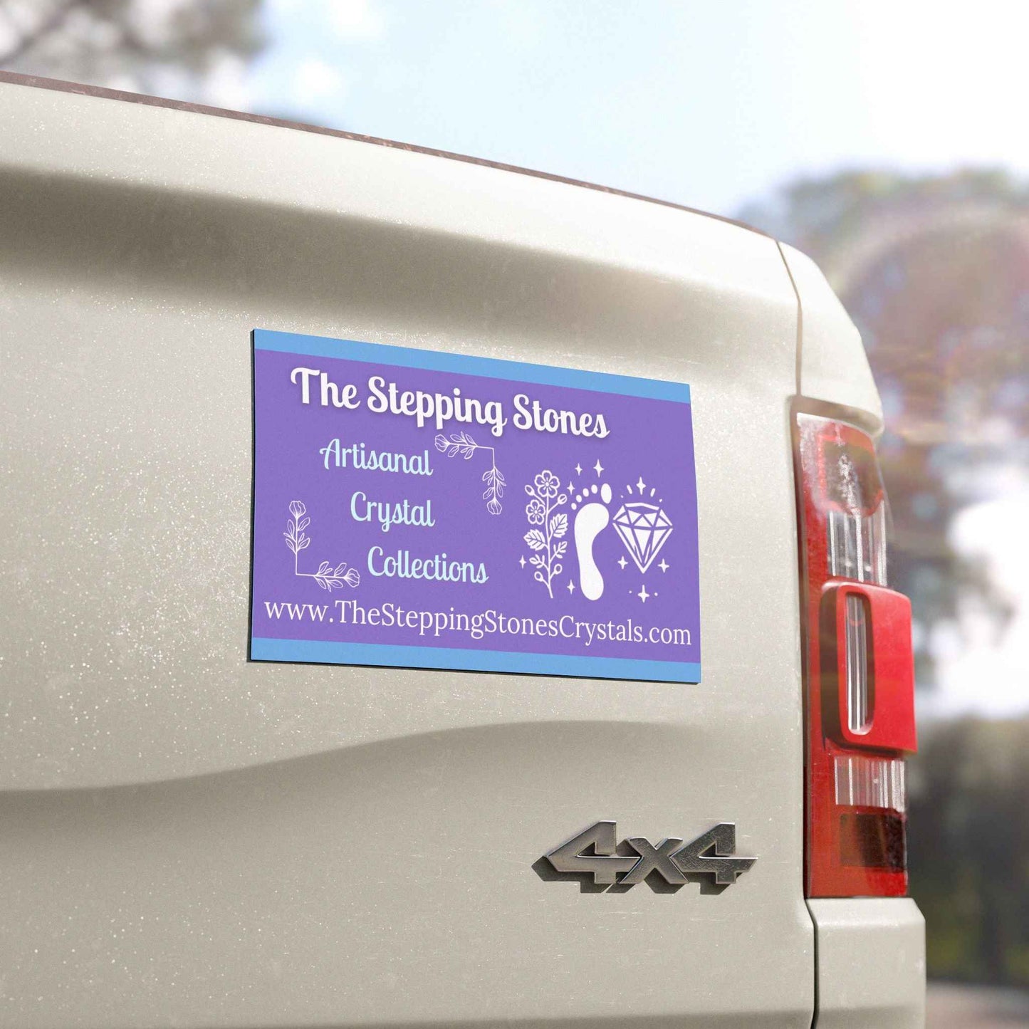 The Stepping Stones Car Magnets - One Mile at a Time (Purple)