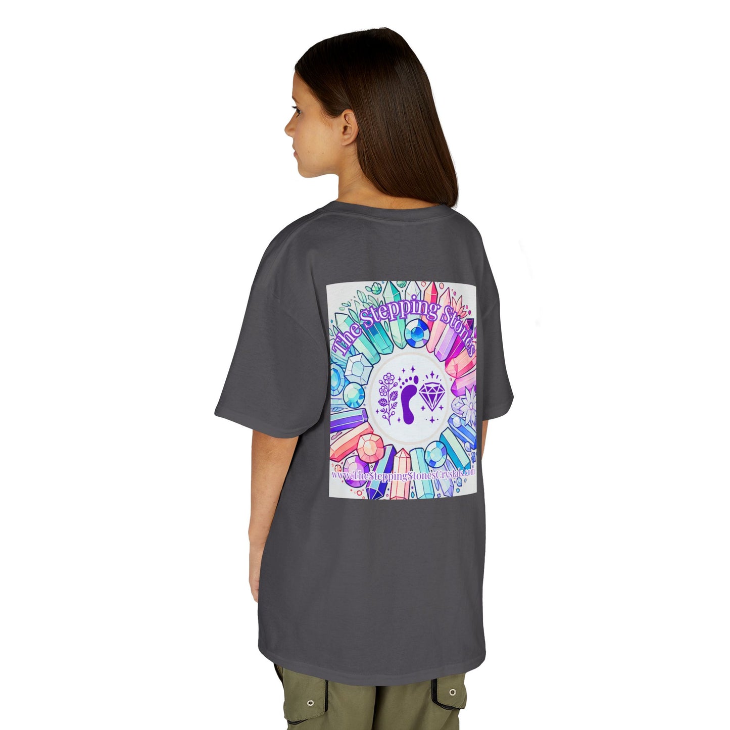 'Manifesting Snacks, Crystals, and Good Energy' Kids TShirt