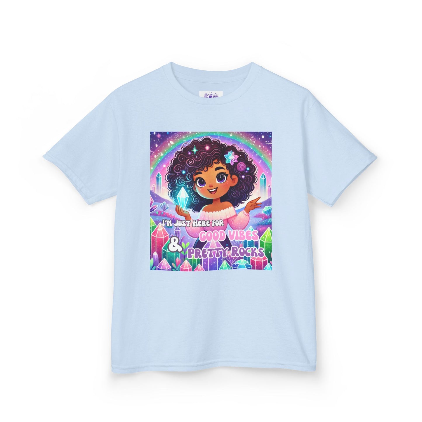 'I'm Just Here for Good Vibes and Pretty Rocks' Kids TShirt