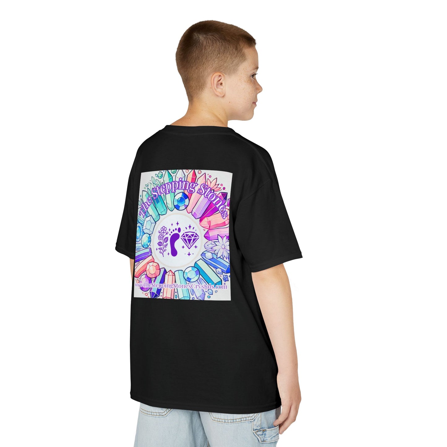 'Manifesting Snacks, Crystals, and Good Energy' Kids TShirt