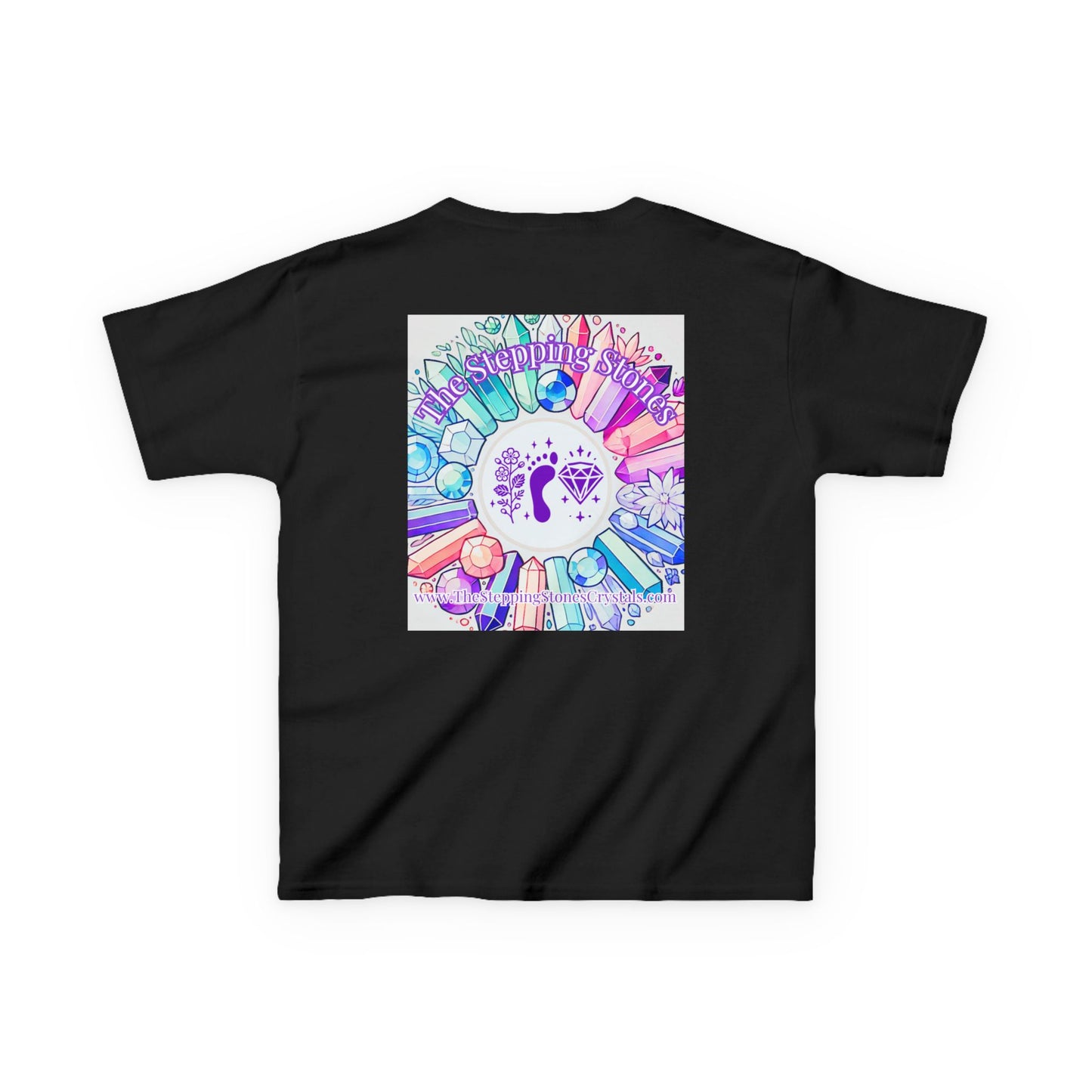 'Manifesting Snacks, Crystals, and Good Energy' Kids TShirt