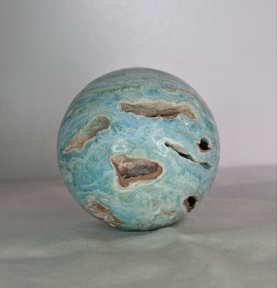 Blue Aragonite Sphere (Large)