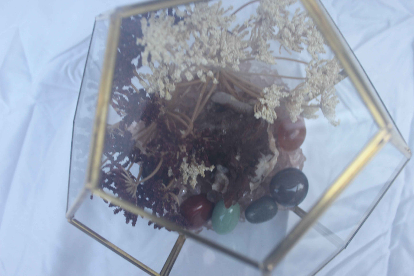 Crystal Geode Terrarium Hematoid Quartz - Grounded Garden