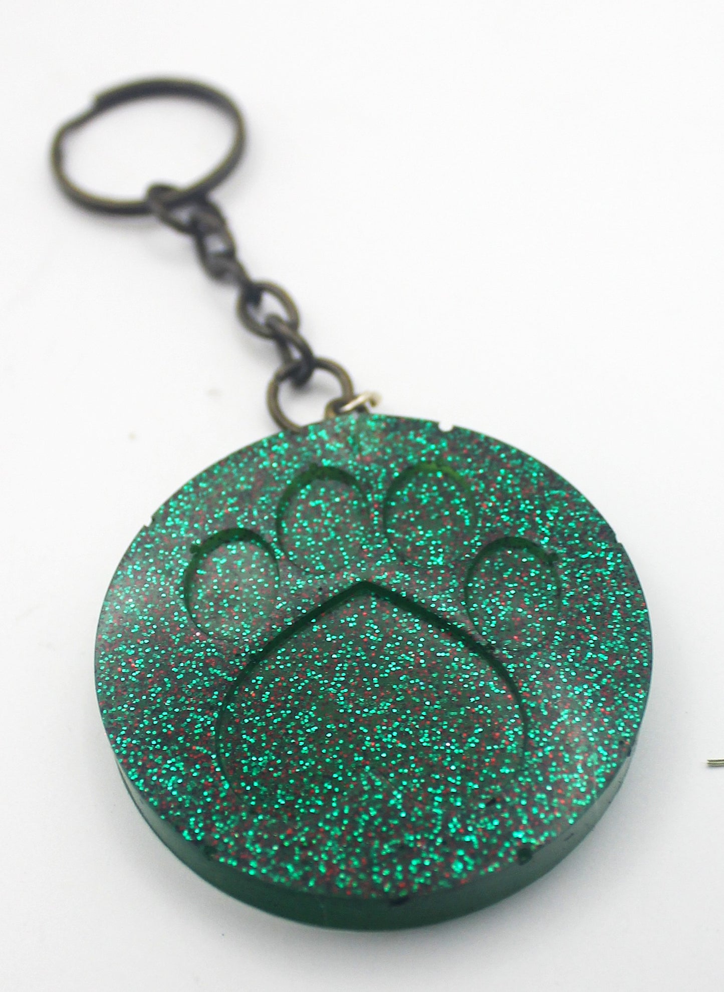 Resin Pawprint Keychain