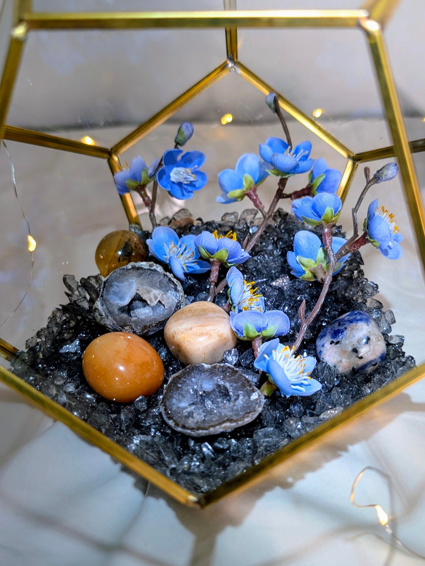 Enchanted Night Crystal Geode Terrarium