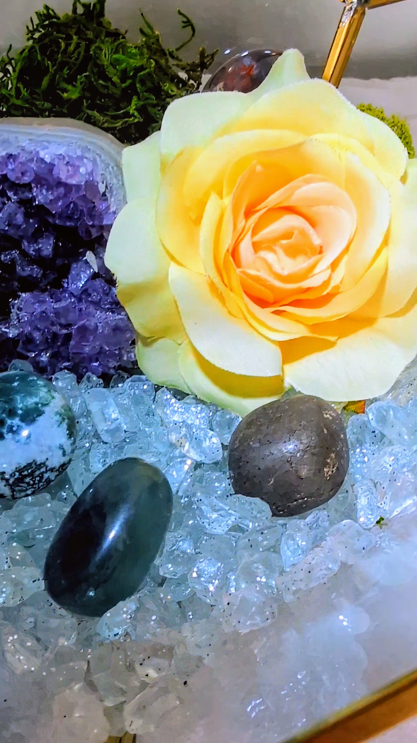 Elysian Sky Crystal Geode Terrarium