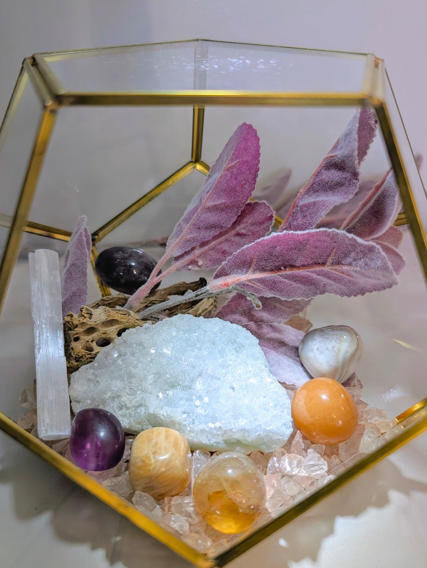 Velvet Vision Crystal Geode Terrarium