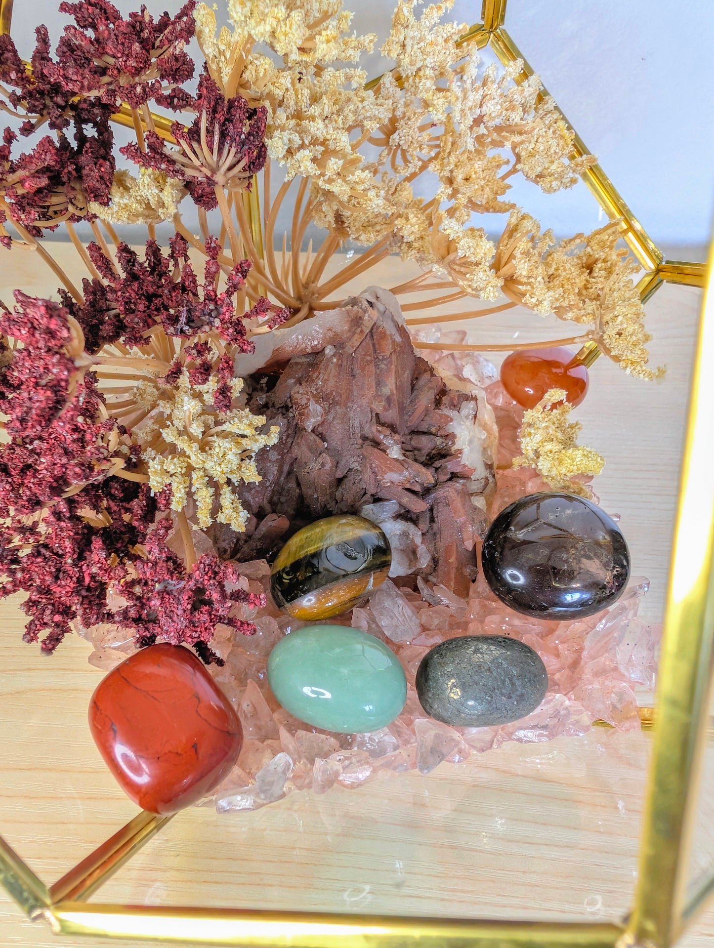 Fired Earth Rising Crystal Geode Terrarium