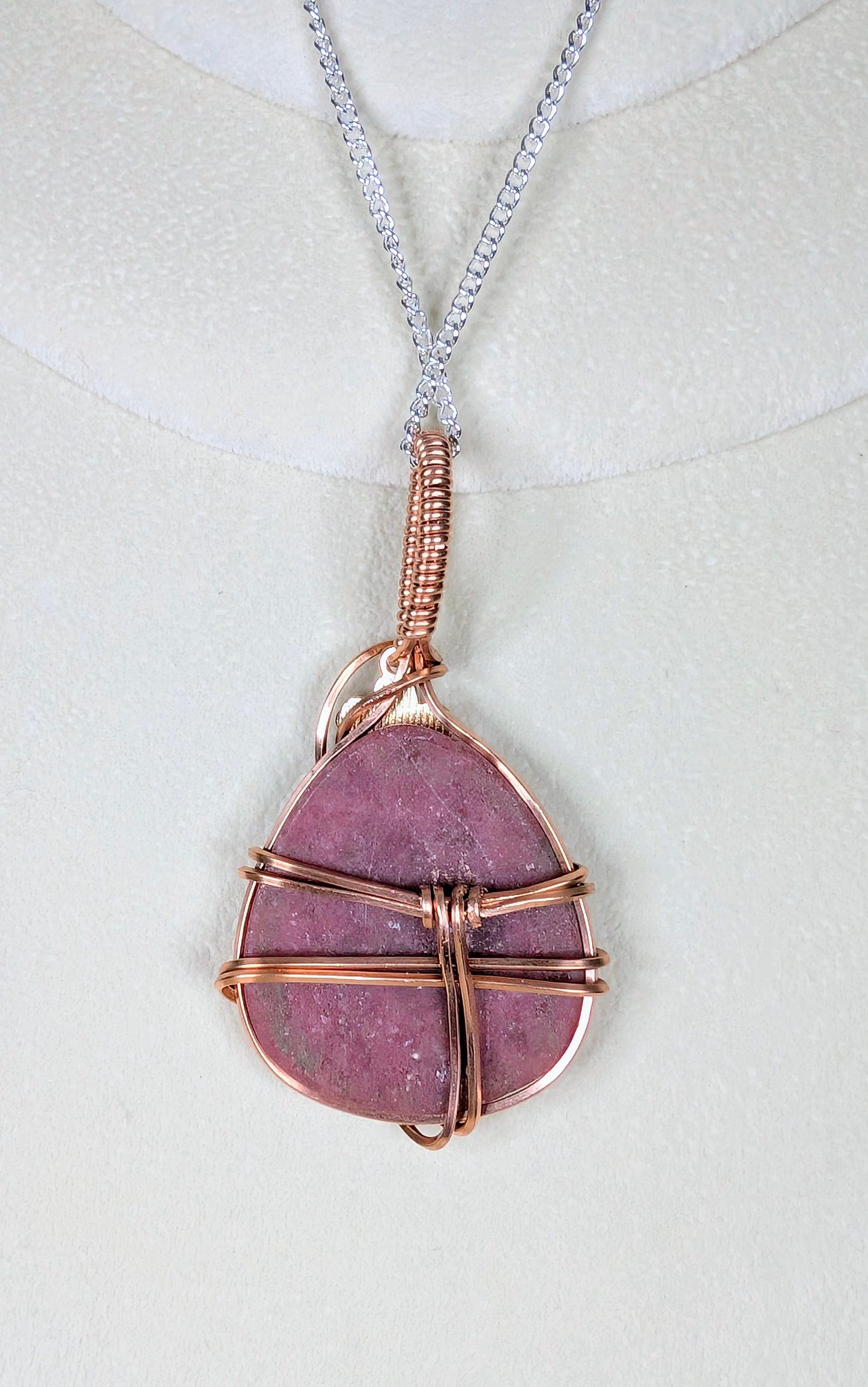 Rhodonite Cabochon *Unplated Copper*