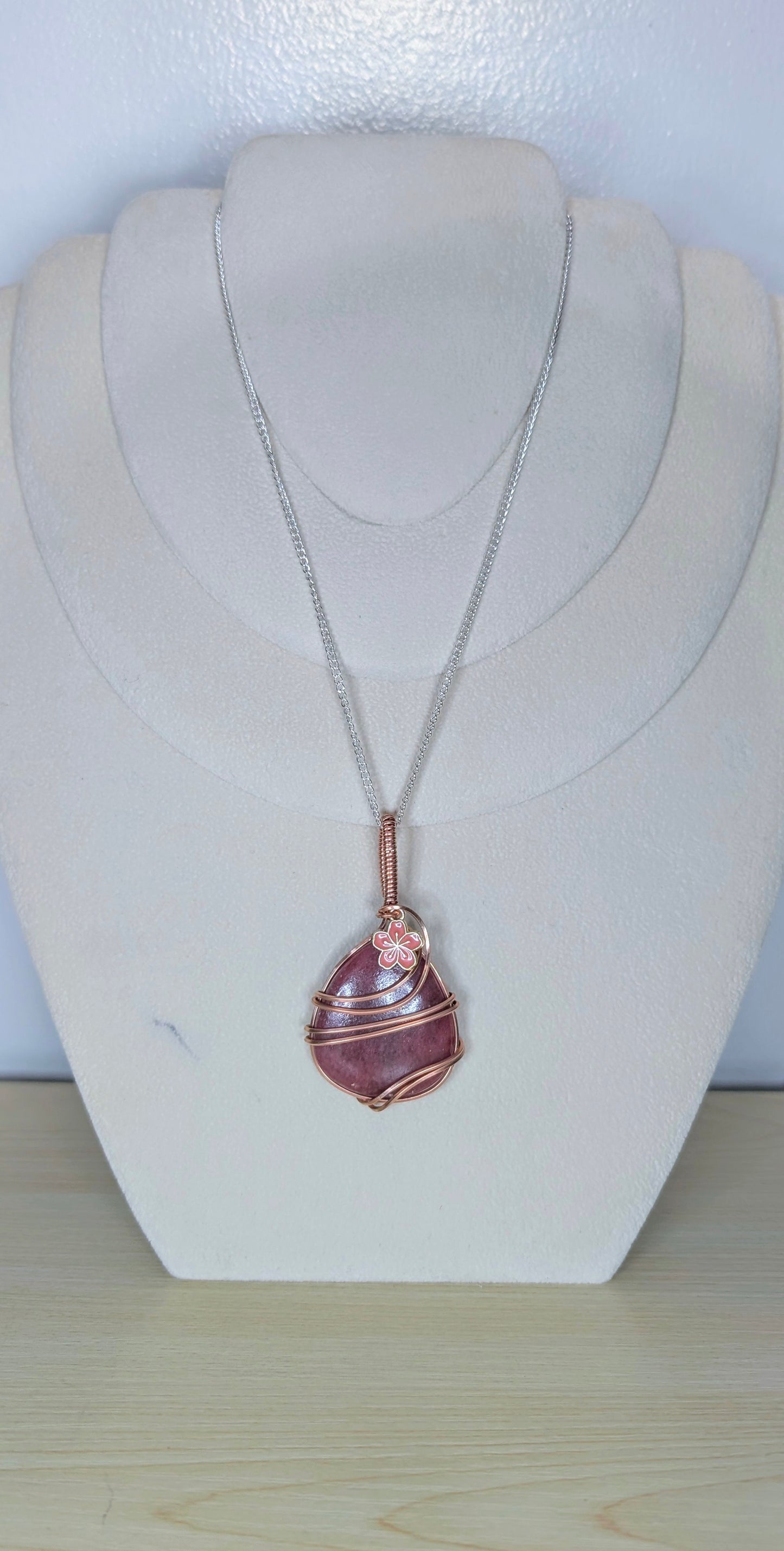 Rhodonite Cabochon *Unplated Copper*