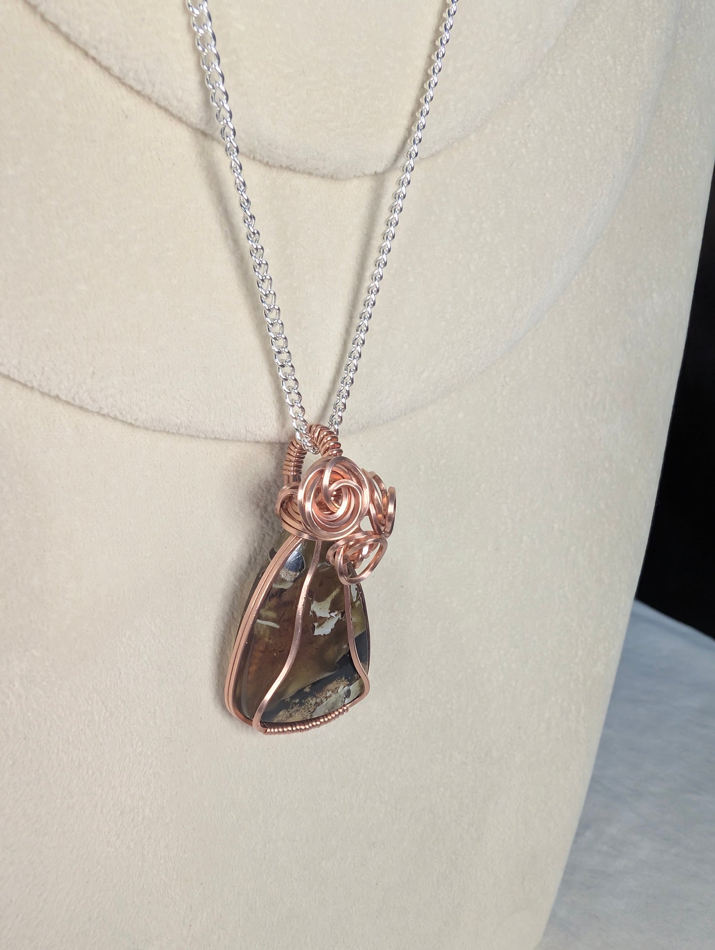 Amber Cabochon *Unplated Copper*