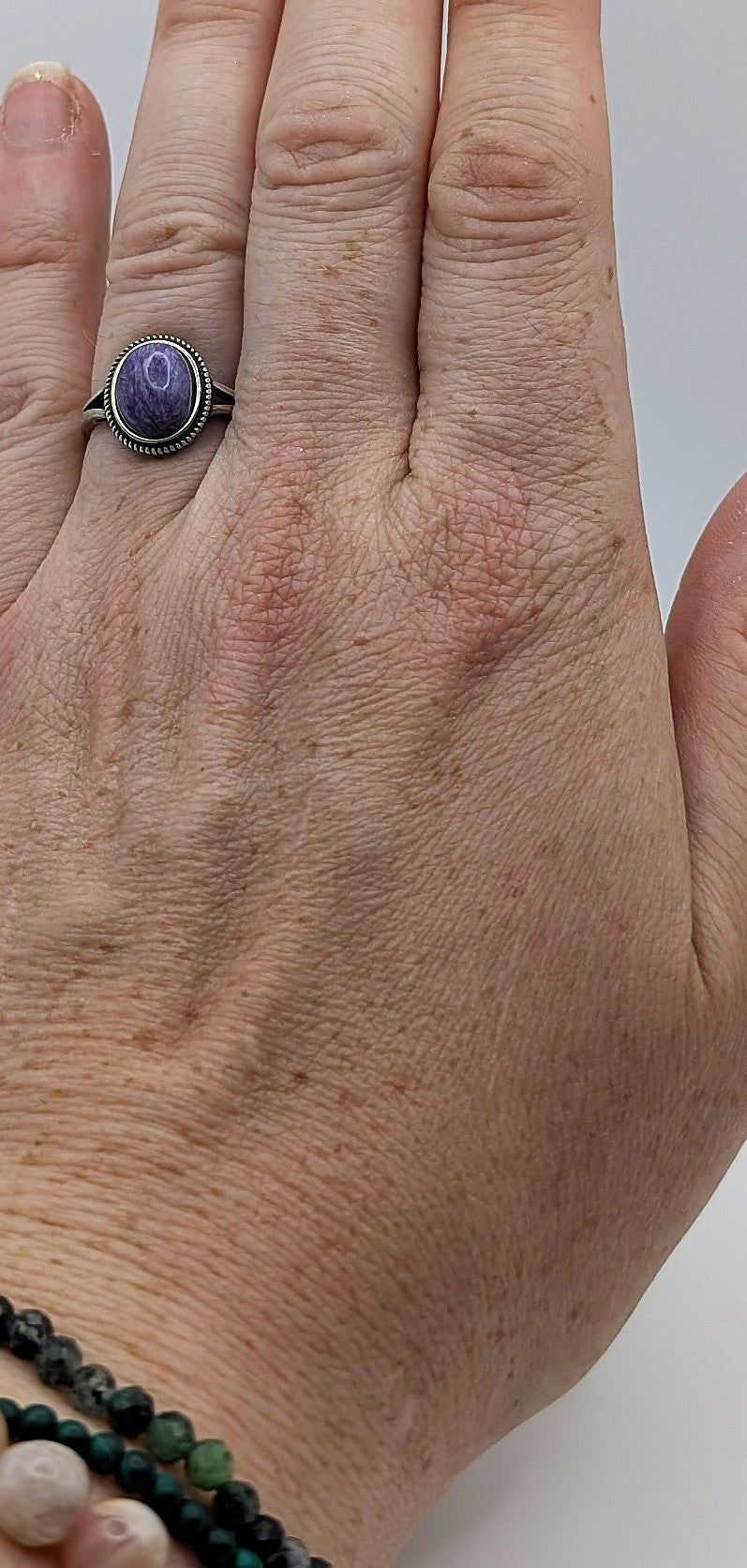 Charoite Sterling Silver Ring