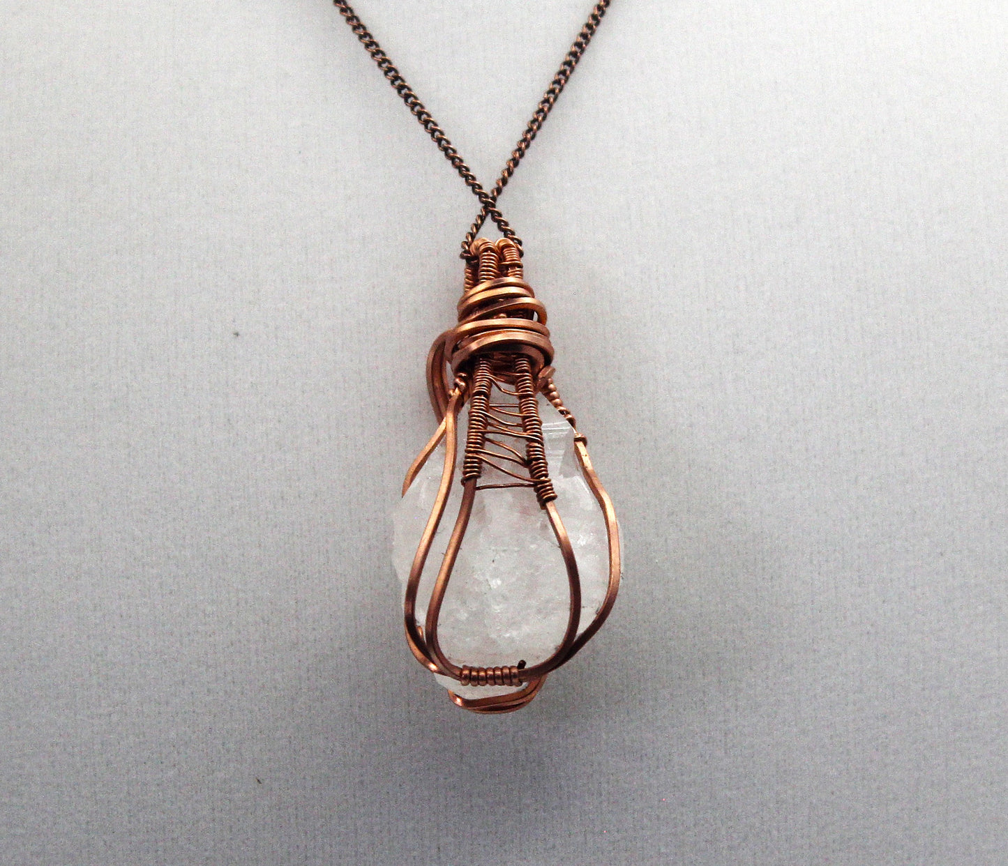 Raw Copper Apophyllite Point Pendant Necklace