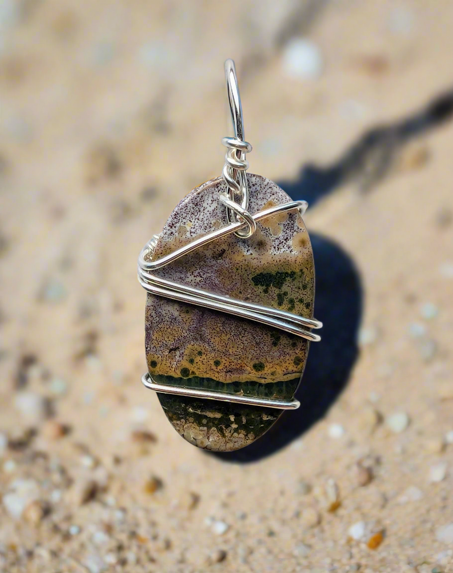 Ocean Jasper Cabochon Necklace