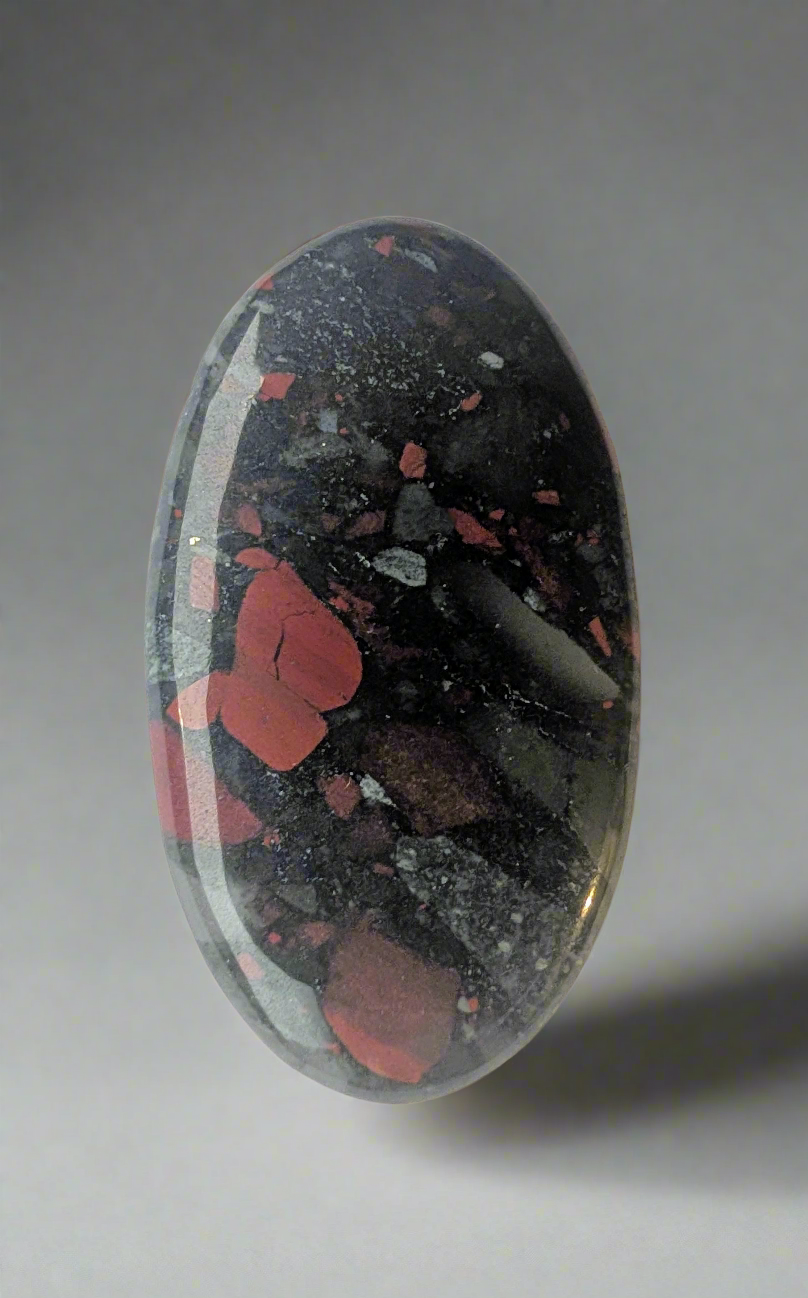 African Bloodstone Cabochon Necklace