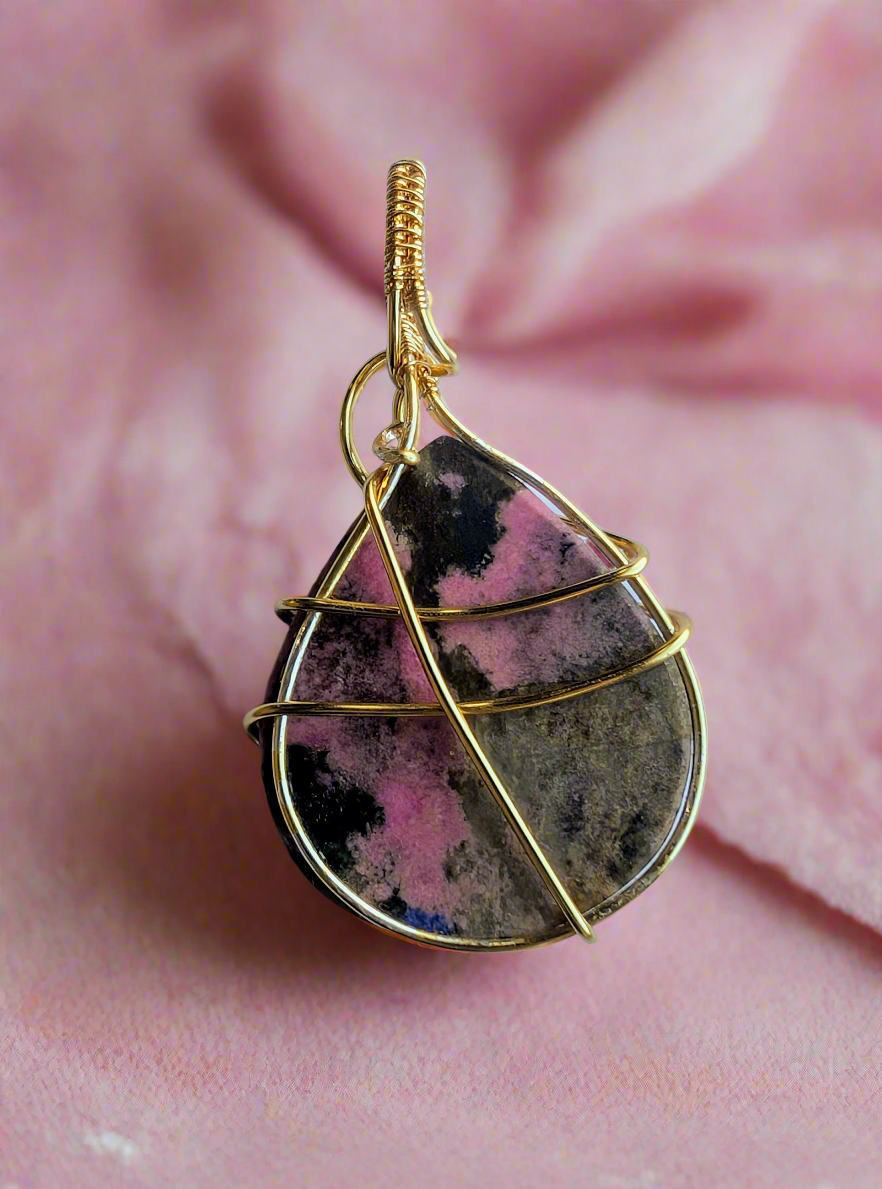 Rhodonite Cabochon Necklace