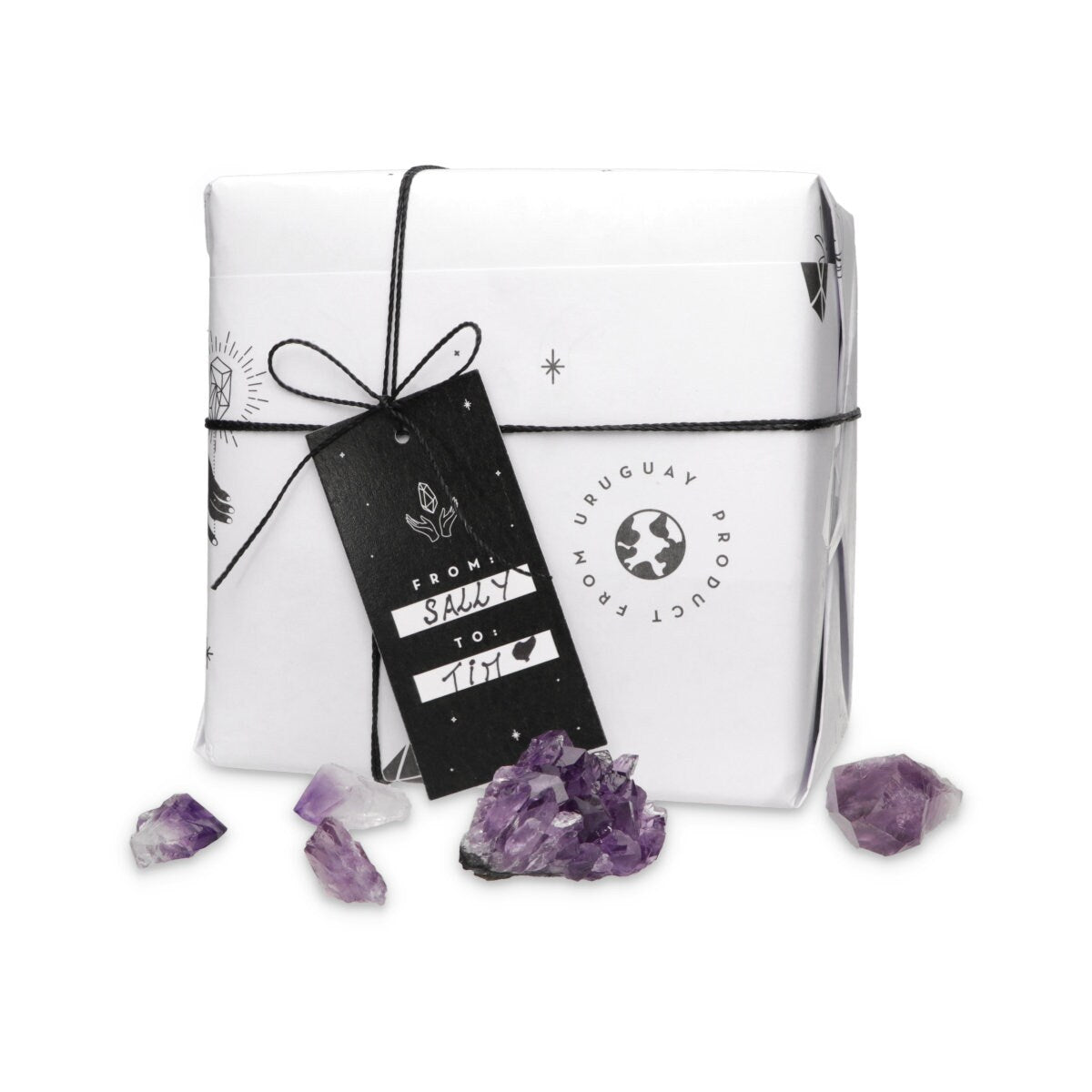 Large Amethyst Geode Crystal, Deep Purple Amethyst on modern stand