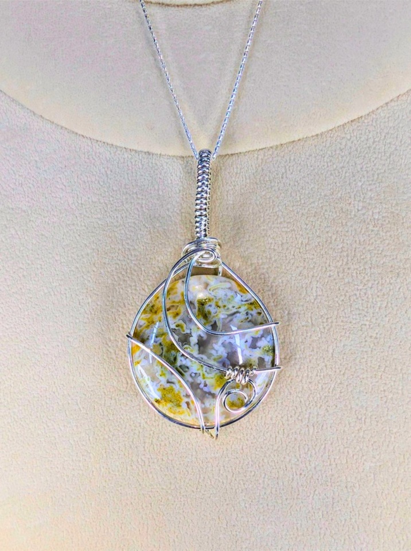 Moss Agate Cabochon *Sterling Silver*