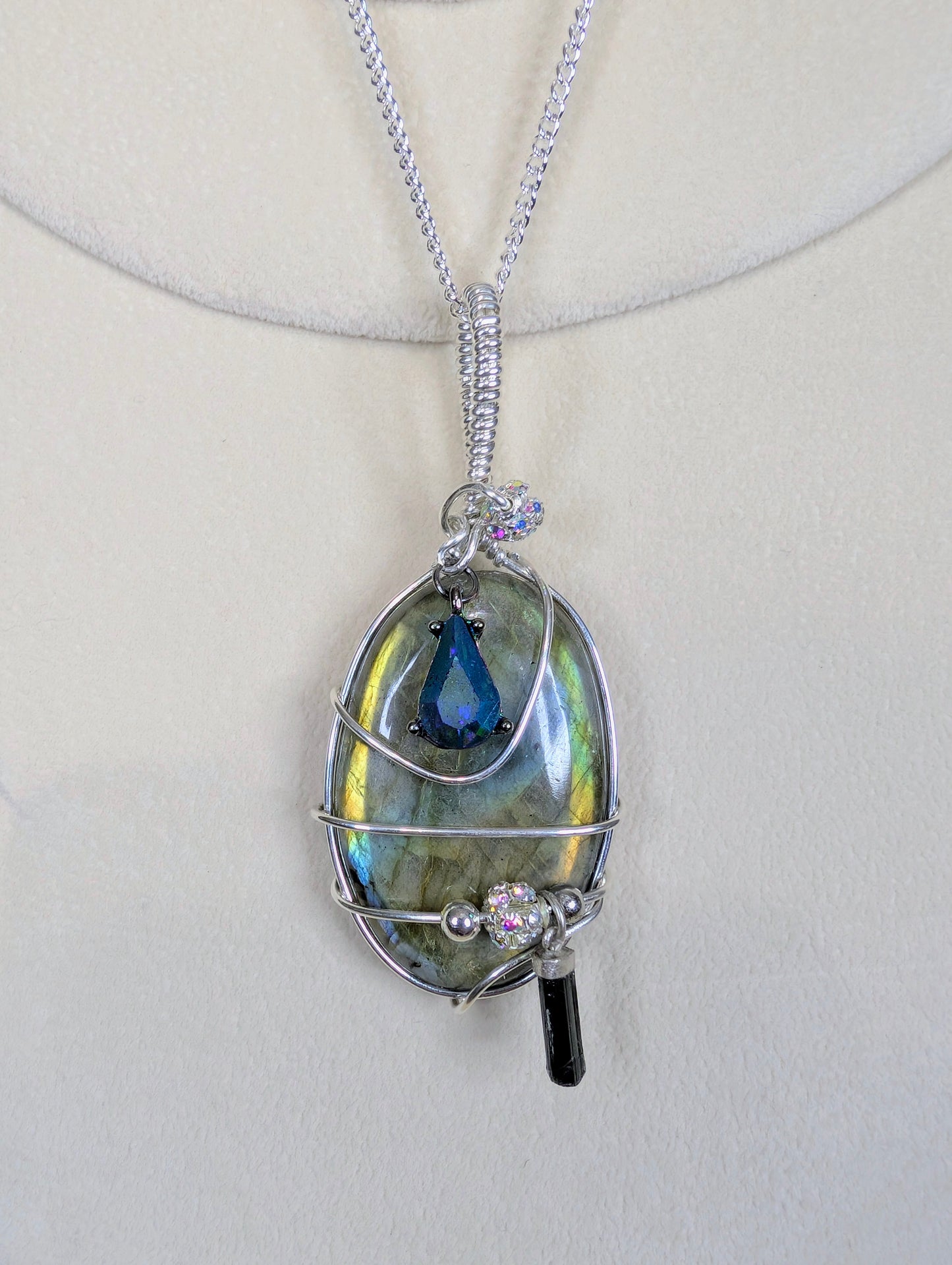 Labradorite Cabochon *Sterling Silver* Necklace