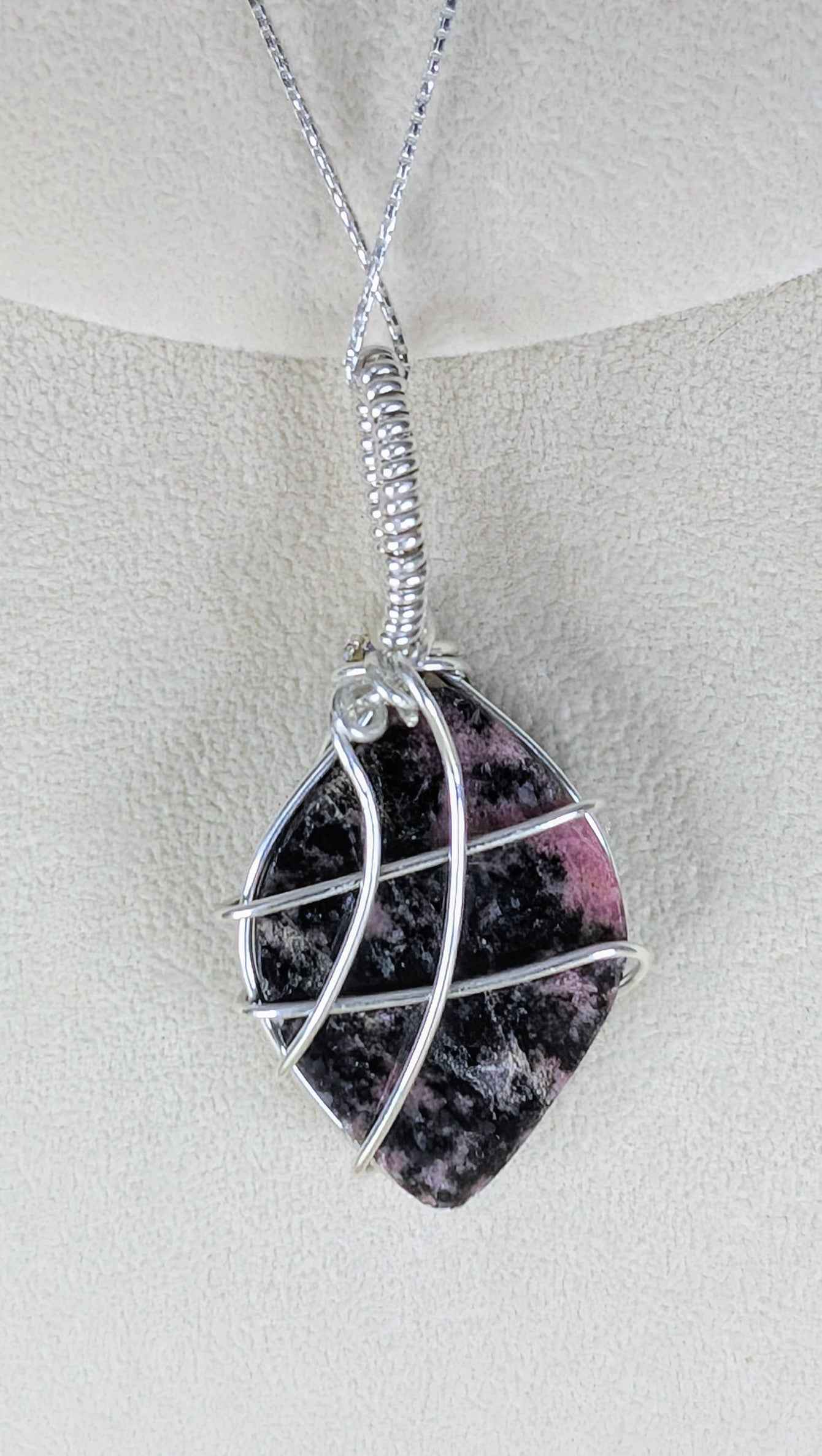 Rhodonite Cabochon *Sterling Silver* Necklace