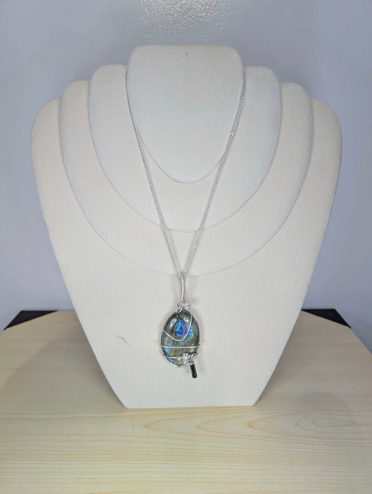Labradorite Cabochon *Sterling Silver* Necklace