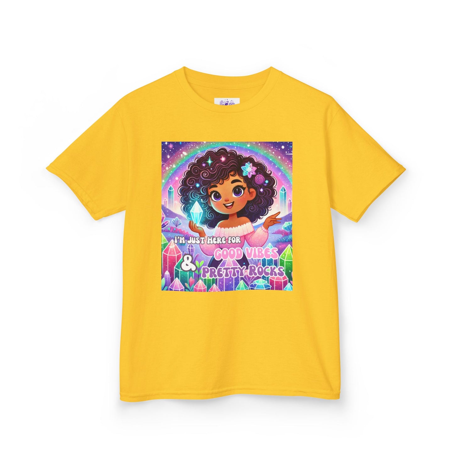 'I'm Just Here for Good Vibes and Pretty Rocks' Kids TShirt