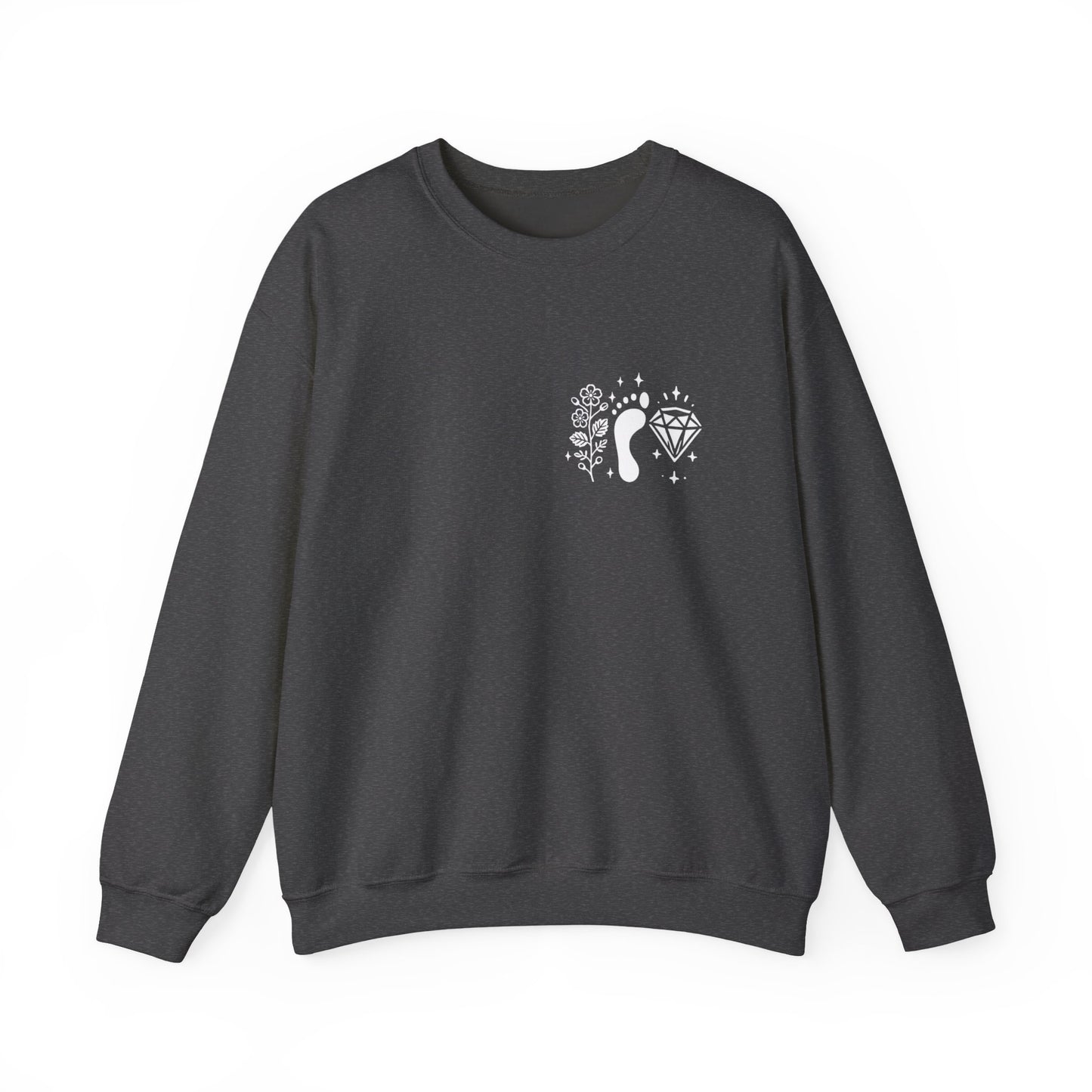 Inspirational Hawthorne Crystal Crew Neck Sweatshirt — Logo Design