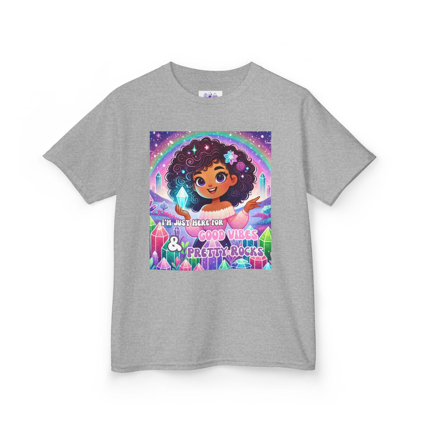 'I'm Just Here for Good Vibes and Pretty Rocks' Kids TShirt