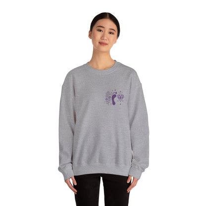 Inspirational Hawthorne Crystal Crew Neck Sweatshirt — Logo Design