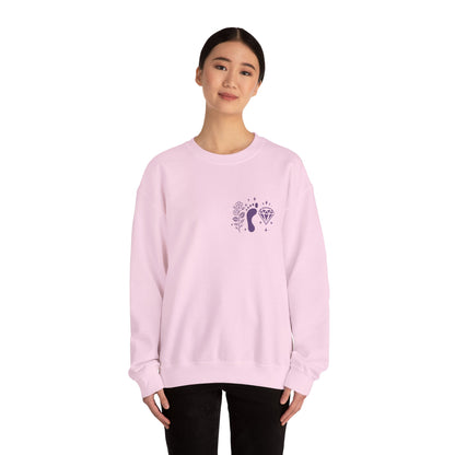 Inspirational Hawthorne Crystal Crew Neck Sweatshirt — Logo Design