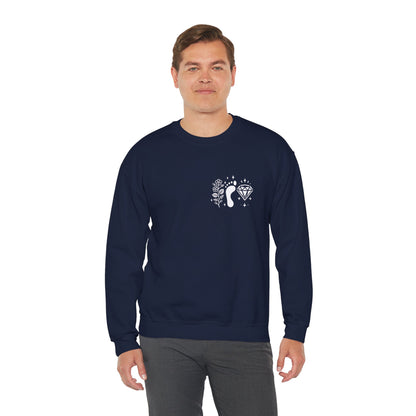 Inspirational Hawthorne Crystal Crew Neck Sweatshirt — Logo Design