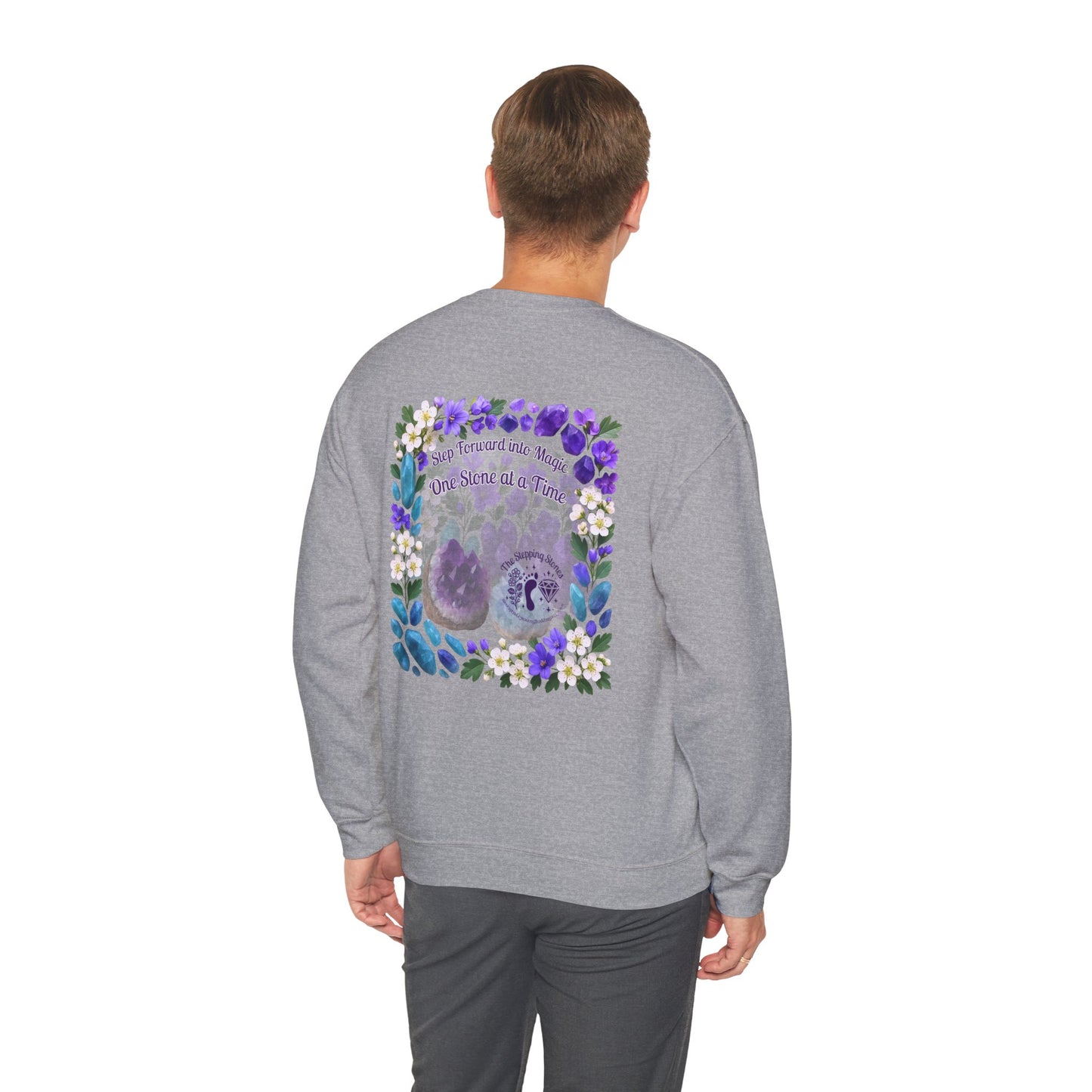 Inspirational Hawthorne Crystal Crew Neck Sweatshirt — Logo Design