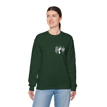 Inspirational Hawthorne Crystal Crew Neck Sweatshirt — Logo Design