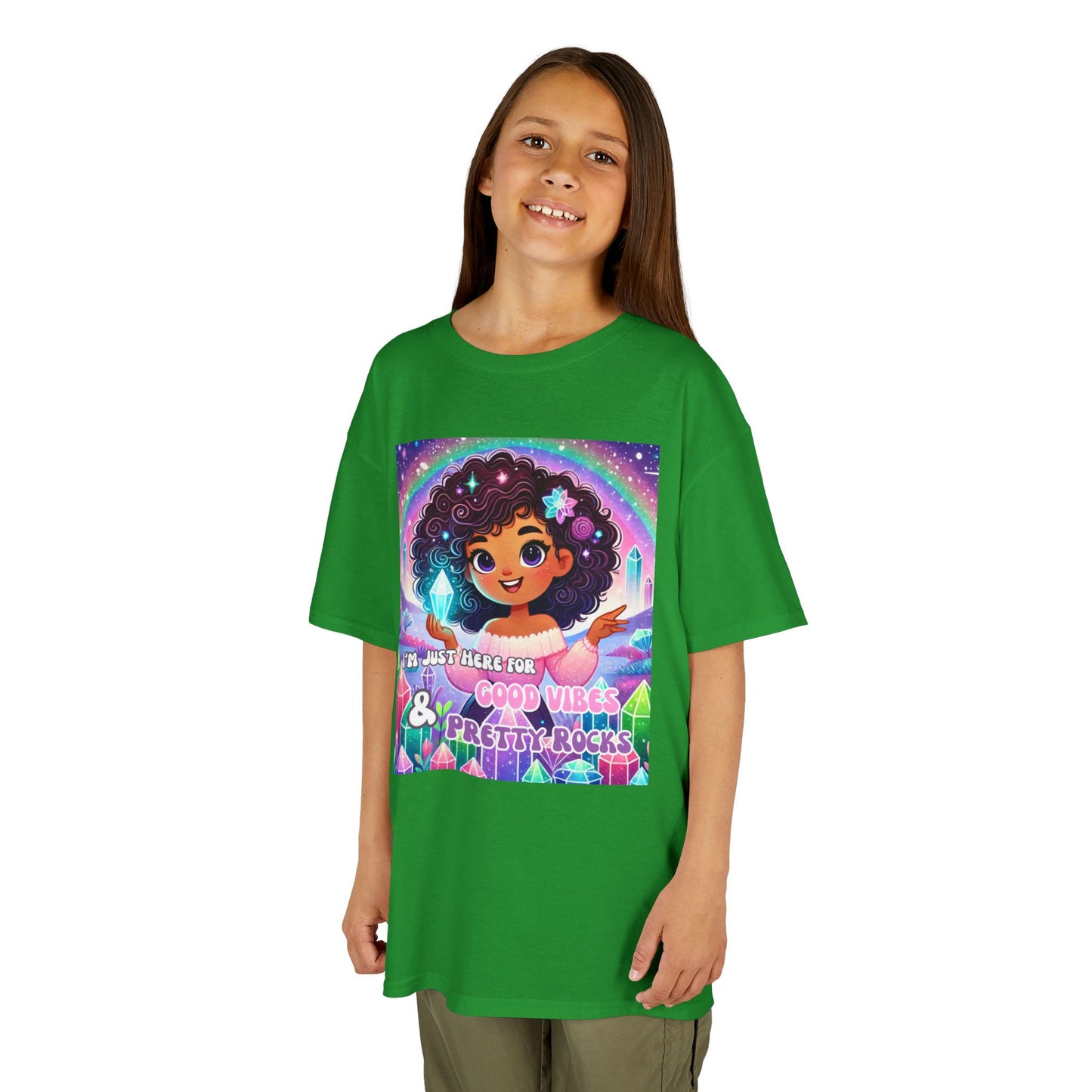 'I'm Just Here for Good Vibes and Pretty Rocks' Kids TShirt