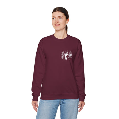Inspirational Hawthorne Crystal Crew Neck Sweatshirt — Logo Design