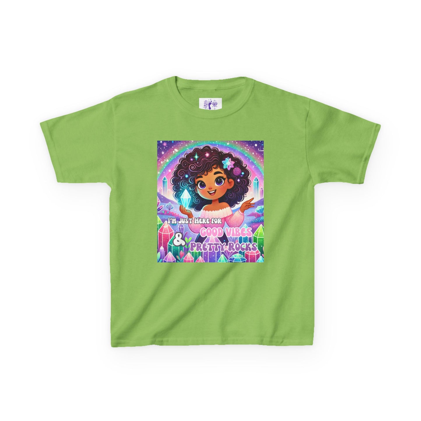 'I'm Just Here for Good Vibes and Pretty Rocks' Kids TShirt