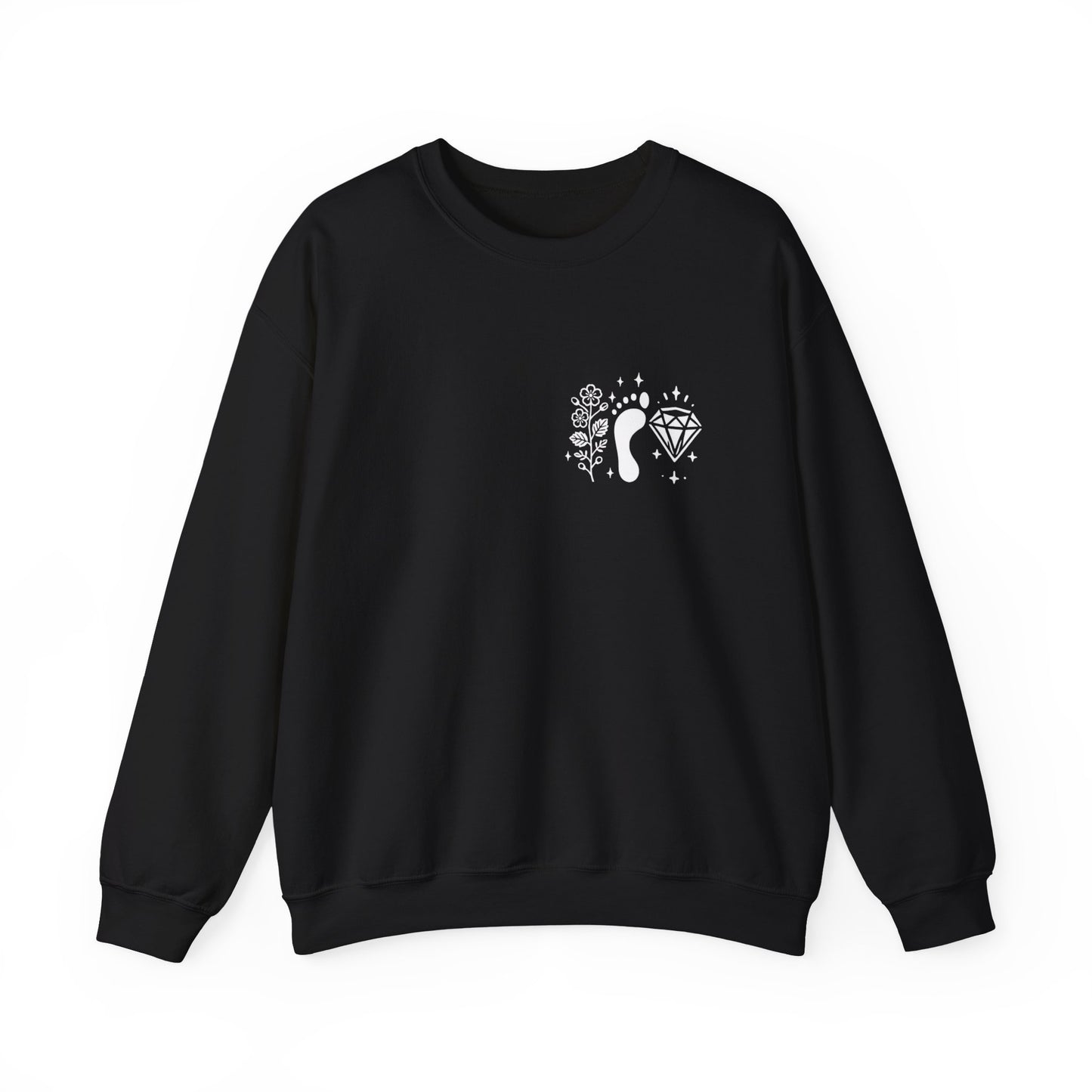 Inspirational Hawthorne Crystal Crew Neck Sweatshirt — Logo Design