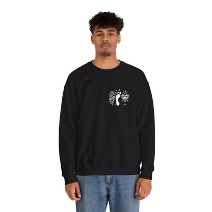 Inspirational Hawthorne Crystal Crew Neck Sweatshirt — Logo Design