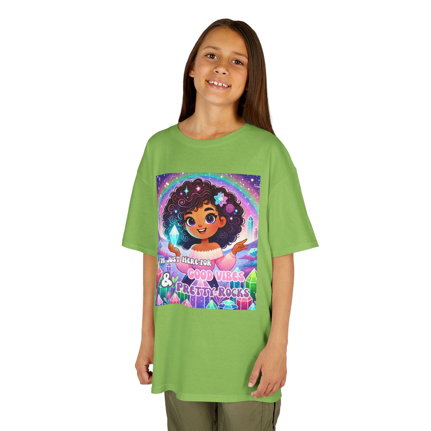 'I'm Just Here for Good Vibes and Pretty Rocks' Kids TShirt