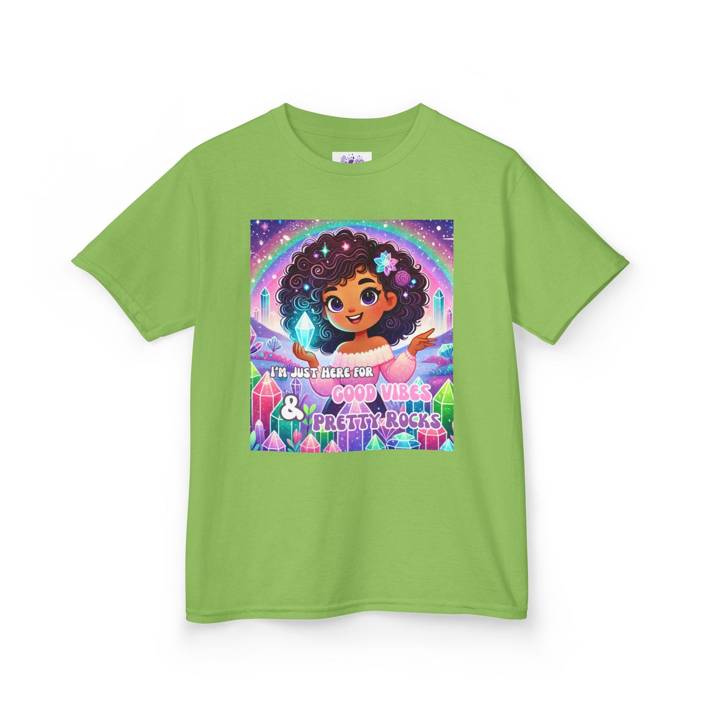 'I'm Just Here for Good Vibes and Pretty Rocks' Kids TShirt
