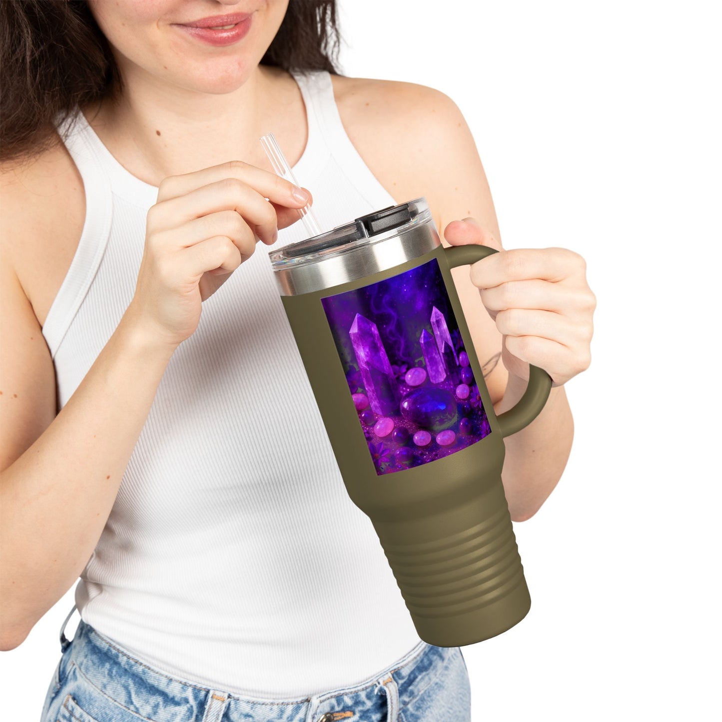 TSS Crystals Insulated Travel Mug - 40oz Crystal Design