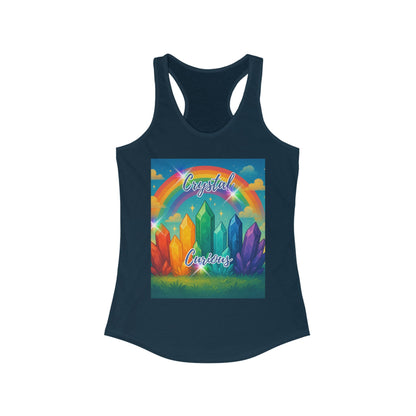 Crystal Curious Women's Racerback Tank Top - Positive Vibes Tee