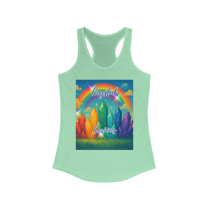 Crystal Curious Women's Racerback Tank Top - Positive Vibes Tee