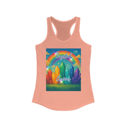 Crystal Curious Women's Racerback Tank Top - Positive Vibes Tee